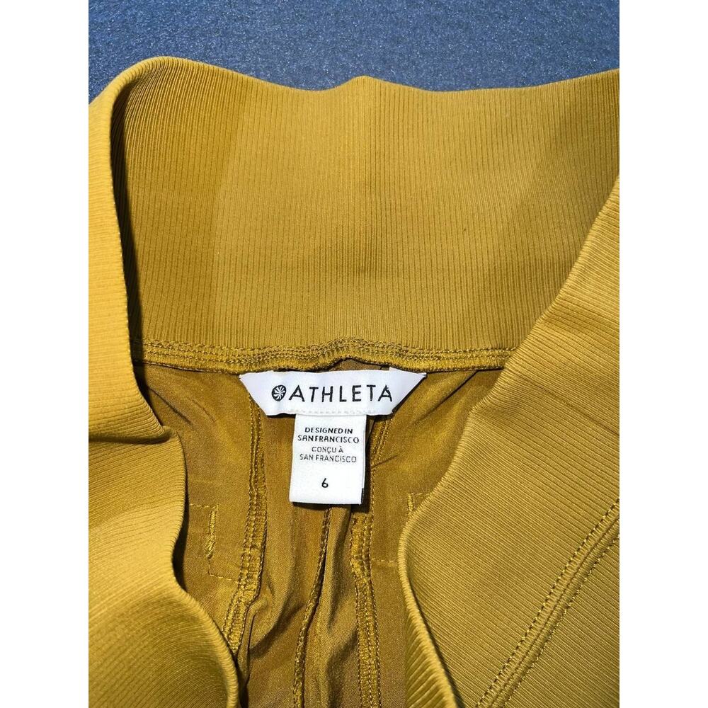 Athleta Nolita Wide Leg Pants Gold Pull On Track Slouchy Travel Casual 6 A009925 - Picture 4 of 9